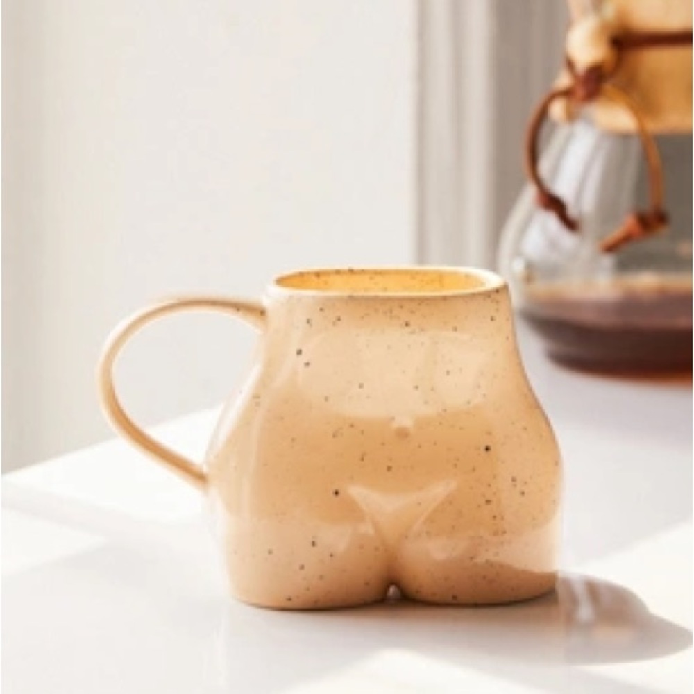 Urban Outfitters Female Form Ceramic Mug in Peach